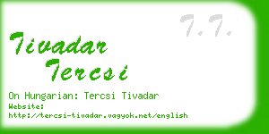 tivadar tercsi business card